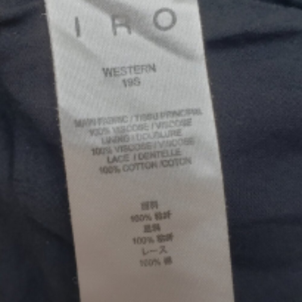 IRO Women's Black Sheer Western Boho Dress Long Sleeves Size 6 - Picture 15 of 16